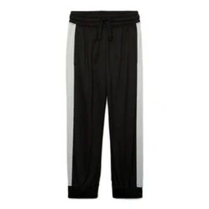 NWT Athletic Boys Black and White Joggers Size 10/12